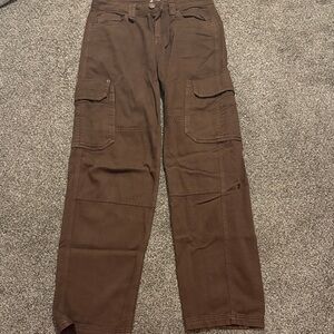 Garage Women’s High-rise Dark Brown Cargo Pants